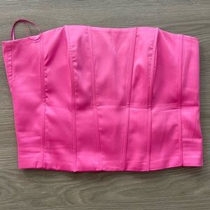 HAYLO SATIN LACE-BACK CORSET. Size large